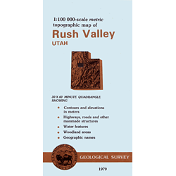 Rush Valley, Utah 30x60 Minute USGS Topographic Map – The