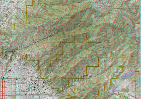 3D Topographic Map of City Creek, Red Butte, and Emigration Canyons