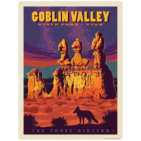 Goblin Valley State Park Utah Three Sisters Wall Decal