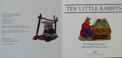 Ten Little Rabbits Board Book (Sylvia Long)