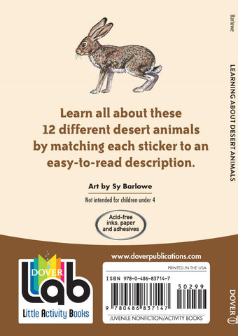 Learning About Desert Animals: With 12 Stickers (Dover Little Activity Books: Animals)