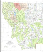 US Geological Survey Western Montana Topographic Map