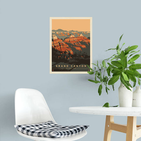 Grand Canyon Wall Decal - Vintage Style Artwork