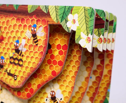 Discovering the Busy World of the Beehive (Happy Fox Books) Board Book Teaches Kids Ages 3-6 about Bees, Exploring a Hive with Each Page, plus Educational Facts and Vocabulary Words