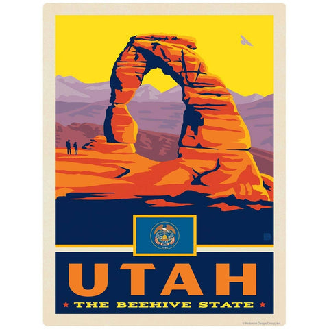 Utah Beehive State Delicate Arch Wall Decal