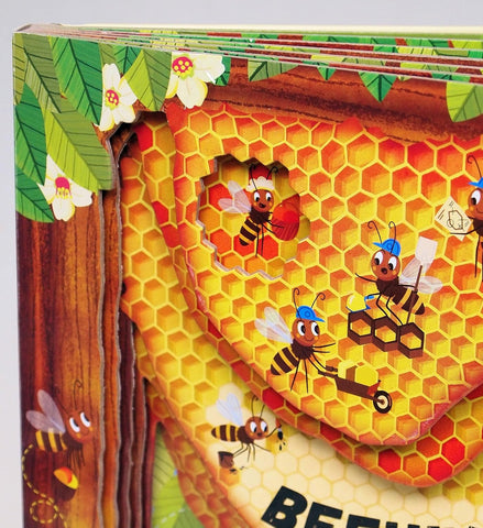 Discovering the Busy World of the Beehive (Happy Fox Books) Board Book Teaches Kids Ages 3-6 about Bees, Exploring a Hive with Each Page, plus Educational Facts and Vocabulary Words