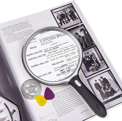 Carson LED 1.5x Lighted Hand Held 5.0'' Magnifier with 4.5x Spot Lens (SV-55GL) (61123)