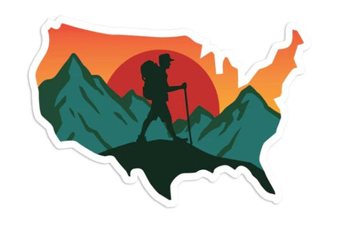 Hike USA Sticker