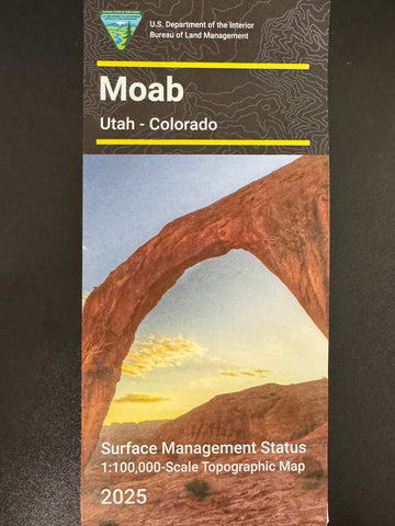 Moab, Utah - 30x60 Minute BLM Surface Management Map