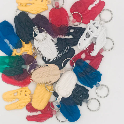 Keychain: Dinosaur & Trilobite