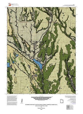 Interim Geologic Map of the Blanding North Quadrangle, San Juan County, Utah (OFR-771DM)