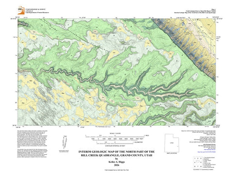 Interim Geologic Map of the North Part of the Rill Creek Quadrangle, Grand County, Utah (OFR-783DM)
