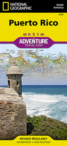 Puerto Rico Adventure Travel Map (3107)