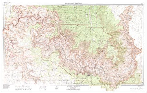 US Geological Survey Grand Canyon 1:62,500 Scale Topographic Map