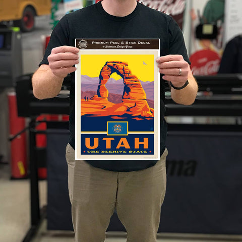 Utah Beehive State Delicate Arch Wall Decal