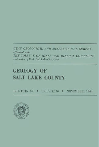 Geology of Salt Lake County (B-69)