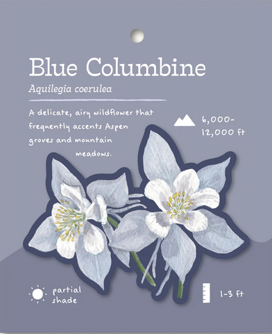 Blue Columbine Sticker and Bite-Sized Field Guide
