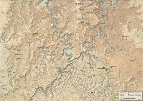 Heart of Canyonlands National Park Map