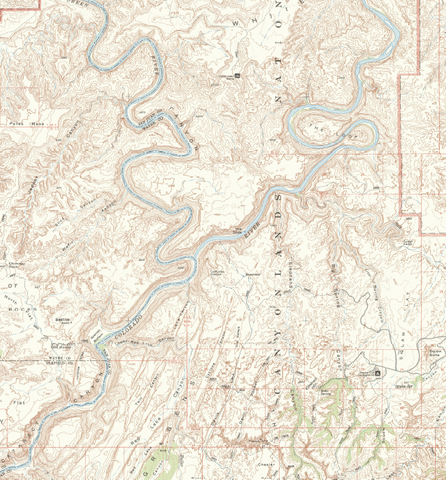 Canyonlands National Park & Vicinity Map, 1968