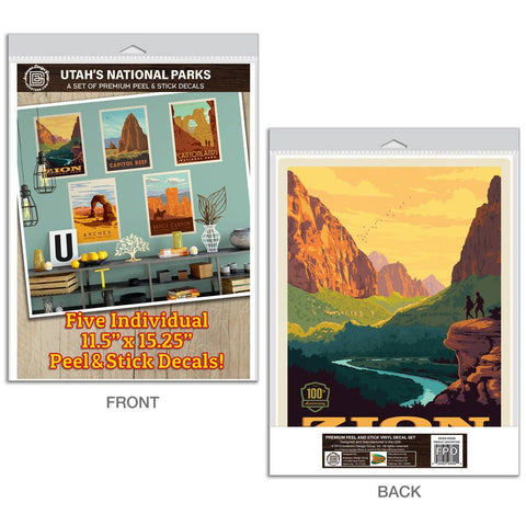 Utah National Parks Wall Decal Set of 5