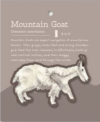 Mountain Goat Sticker and Bite-Sized Field Guide