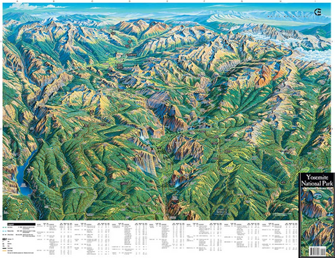 Panoramic Hiking Map: Yosemite National Park