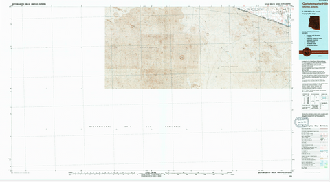 Quitobaquito Hills, Arizona - 30x60 Minute Series Topo Map