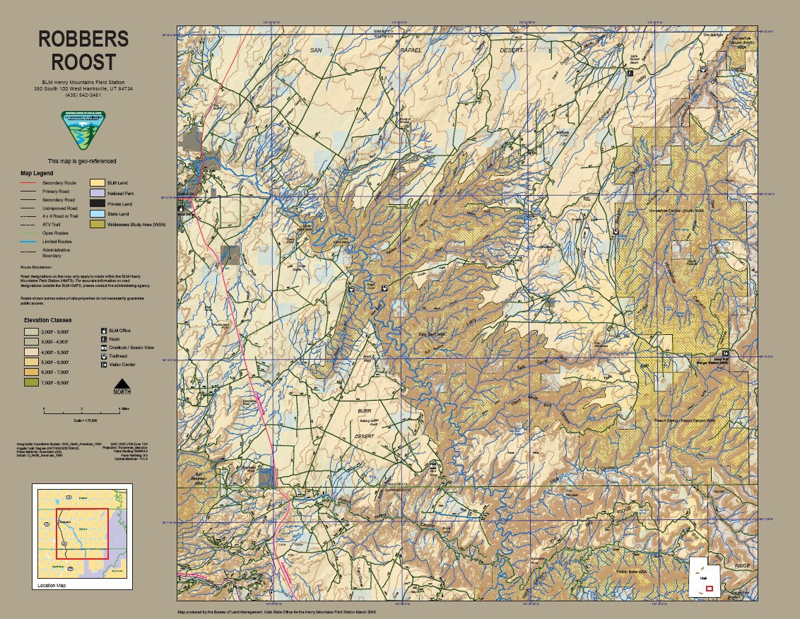 Robbers Roost OHV Trail Map – The Natural Resources Map & Bookstore