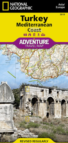 Türkiye (Turkey): Mediterranean Coast Adventure Travel Map (3019)