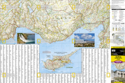 Türkiye (Turkey): Mediterranean Coast Adventure Travel Map (3019)