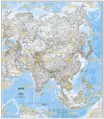 Asia Classic Wall Map