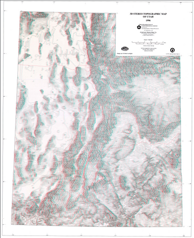 3D stereo topographic map of Utah (PI-41)