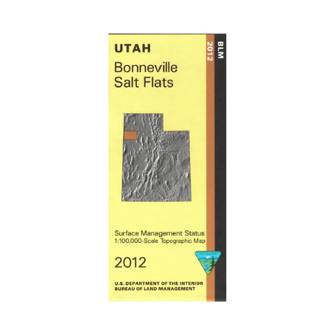 Bonneville Salt Flats, Utah - 30x60 Minute BLM Surface Management Map