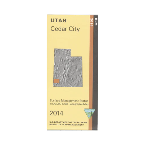 Cedar City, Utah - 30x60 Minute BLM Surface Management Map