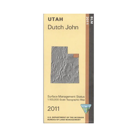 Dutch John, Utah - 30x60 Minute BLM Surface Management Map