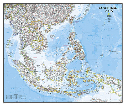 Southeast Asia (Indonesia) Classic Wall Map