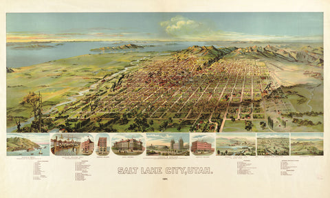 Historical 1891 Salt Lake City Art