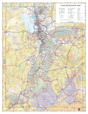 Benchmark Utah Wall Map