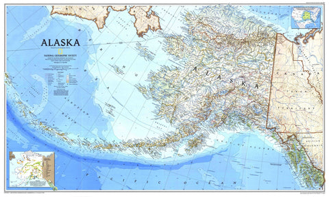 National Geographic Alaska Classic Wall Map