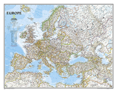 Europe Classic Wall Map [Enlarged]