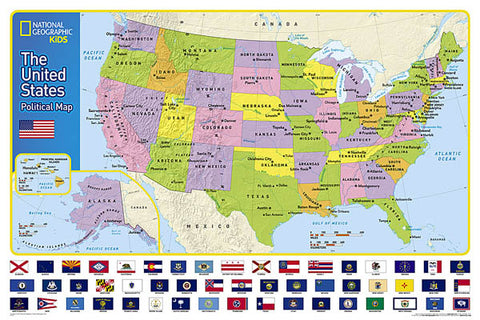 National Geographic KIDS - United States Political Wall Map