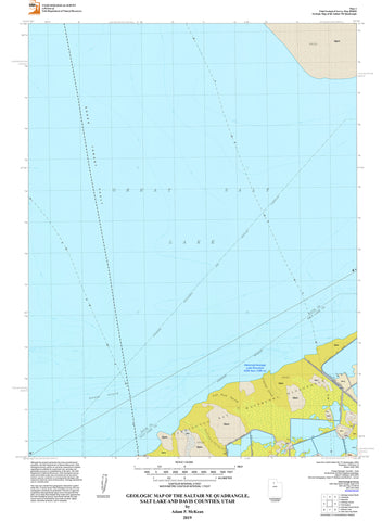 Geologic Map of The Saltair NE Qudrangle, Salt Lake and Davis Counties, Utah (M-282dm)