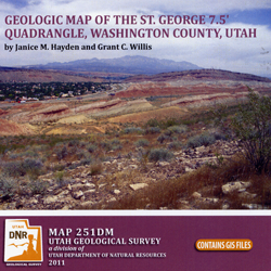 Geologic Map of the St. George 7.5' Quadrangle, Washington County, Utah (GIS Reproduction of UGS Map 251DM [2011]) (M-291dr)