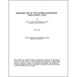 Open File Report 177, Open File Report-177, Open-File Report 177, Open-File Report-177, OFR 177, OFR177, hintze, lehi, lehi f., l.f., l. f., lf, best, myron, myron g., m.g., m. g., mg