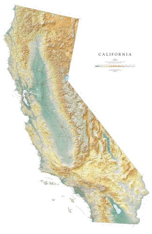 Raven - California Shaded Relief Map
