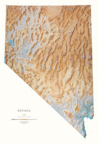 Raven - Nevada Shaded Relief Map