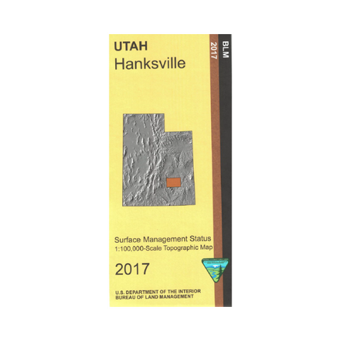 Hanksville, Utah - 30x60 MinuteBLM Surface Management Map