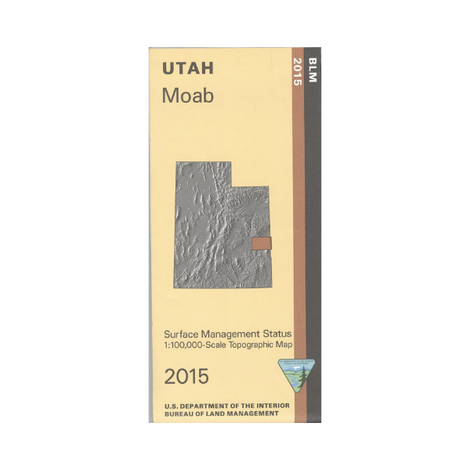 Moab, Utah - 30x60 Minute BLM Surface Management Map