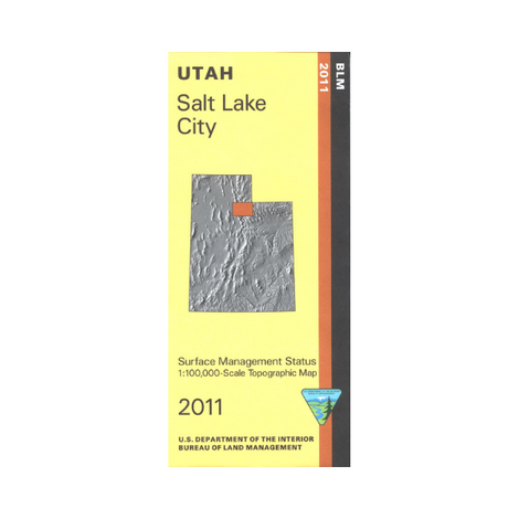 Salt Lake City, Utah - 30x60 Minute BLM Surface Management Map